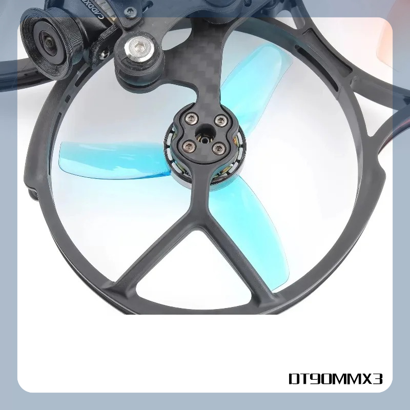Drone Racing Propeller - HQProp 3.5インチ 3枚羽プロペラ T90 DT90mm×3 ブルーグレー
