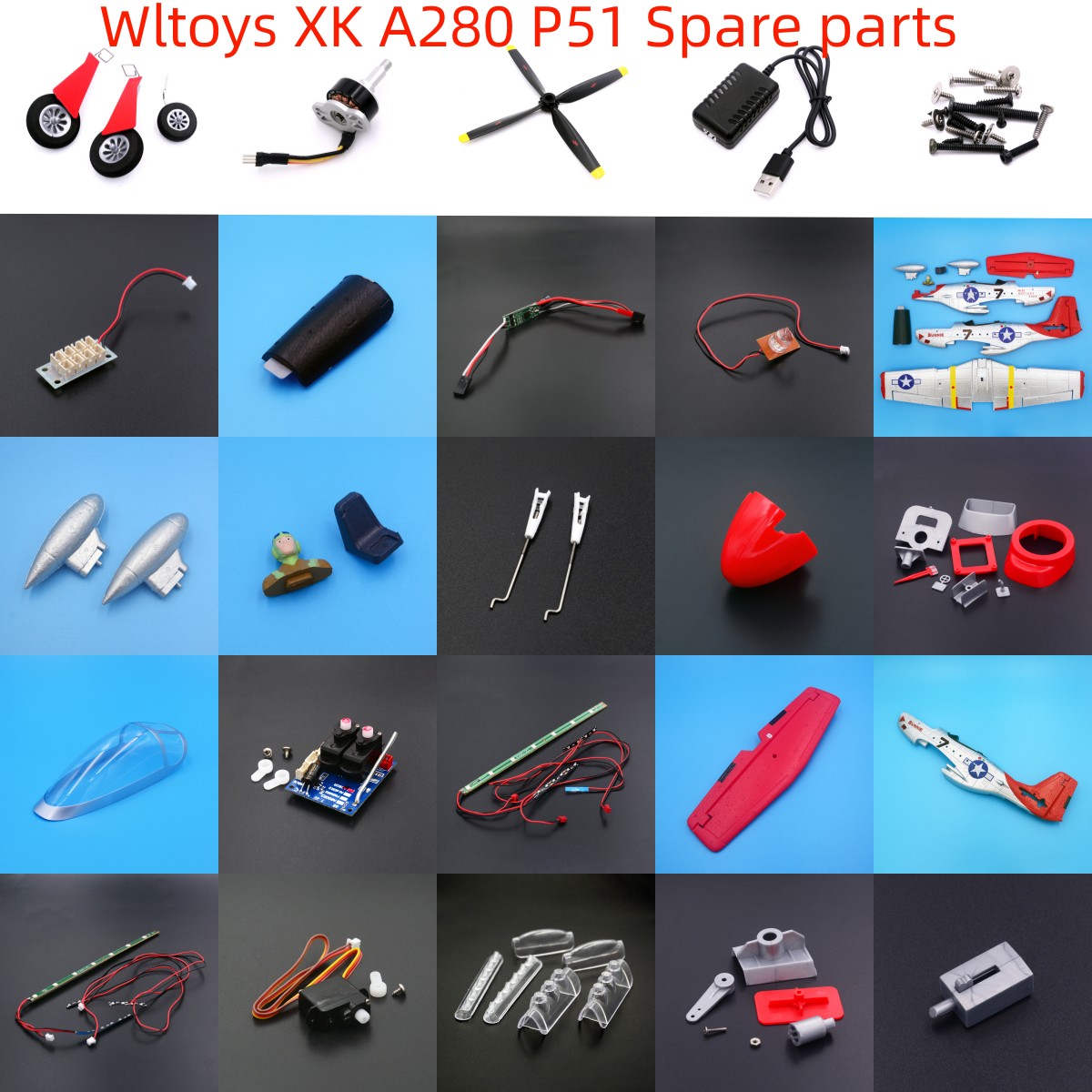 Drone Racing Flag - Wltoys xk a280 p51 rc飛行機受信プレート,フォームセット,バー,モータープロペラ,ギア充電器