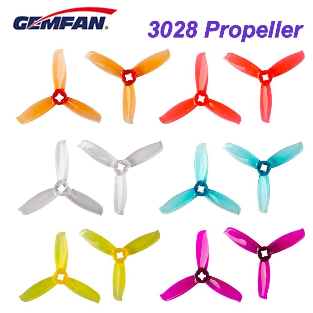 Drone Racing Propeller - 10pairs/20個gemfan windancer 3028プロペラ3インチpc 3-ブレードcw ccw fpvため耐久性レースドローンフリースタイル