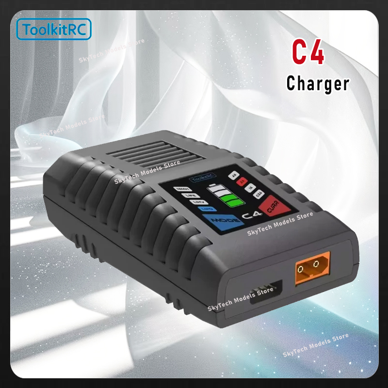 Drone Racing Charger - ToolkitRC C4 50W シンプルバランス充電器 LiPo LiHv