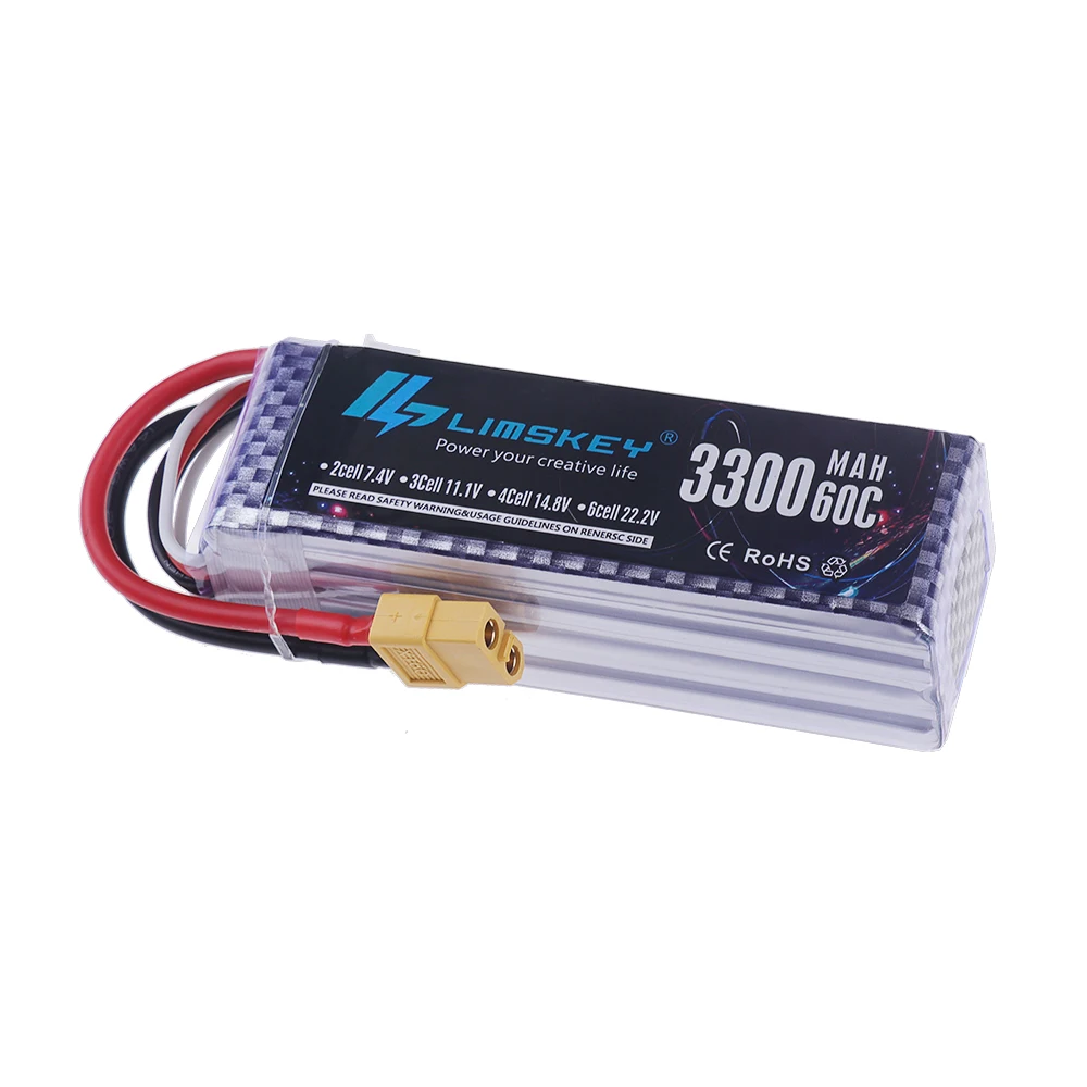 4S LiPo バッテリー 14.8V 3300mAh 60 - Drone Racing Battery のレビューと価格