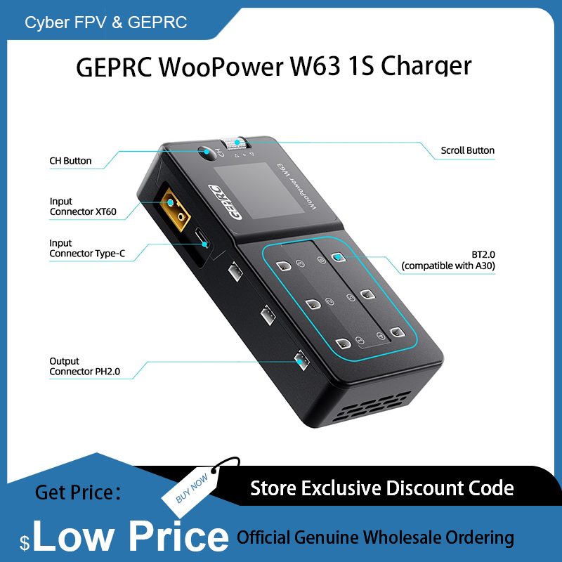 GEPRC WooPower W63 1S 充電器 FPV  - Drone Racing Charger のレビューと価格