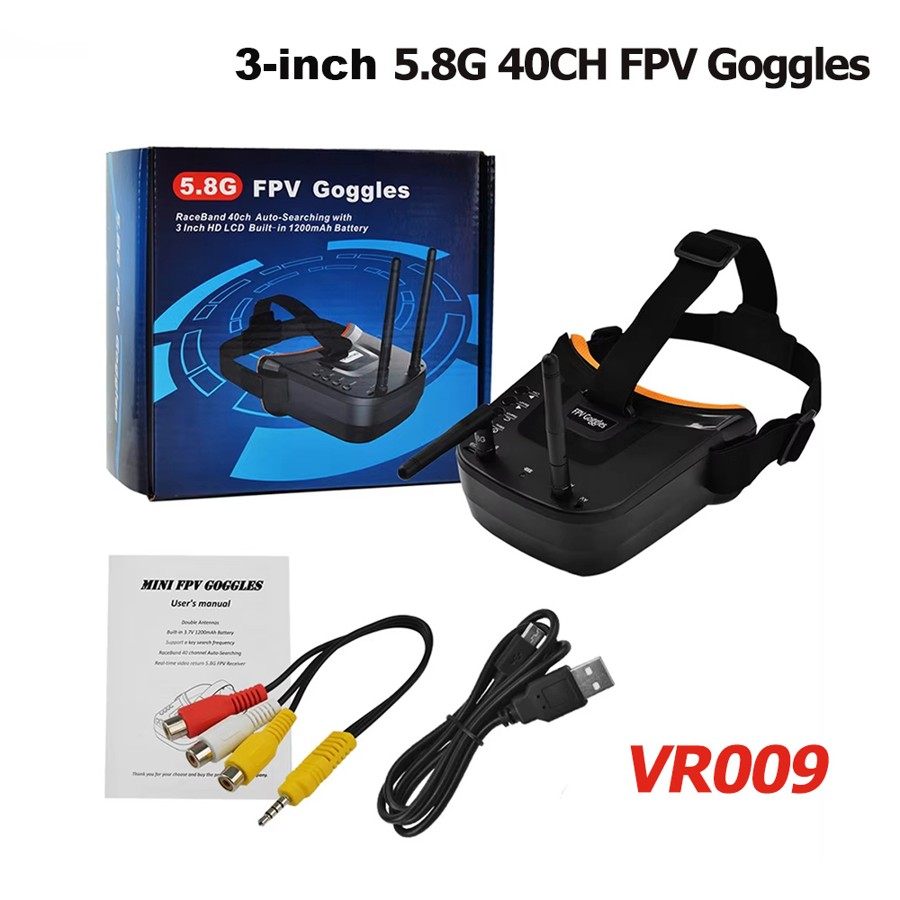 VR009 FPV ビデオゴーグル 3 インチ 480*32 - Drone Racing Goggles のレビューと価格